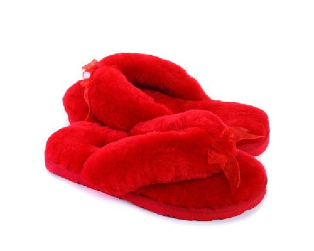 Купить UGG Fluff Flip Flop II Red