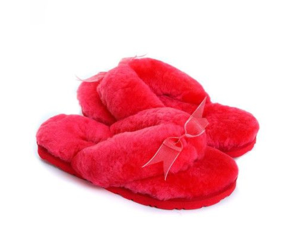 Купить UGG Fluff Flip Flop II Watermelon Red