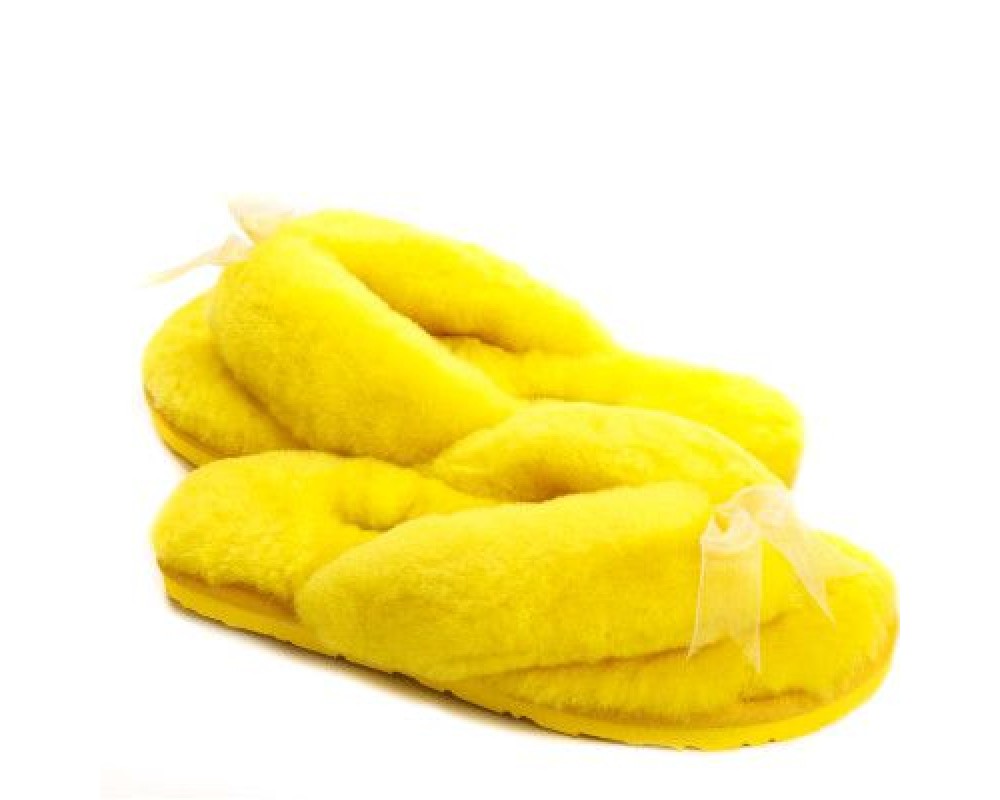 Купить UGG Fluff Flip Flop II Yellow