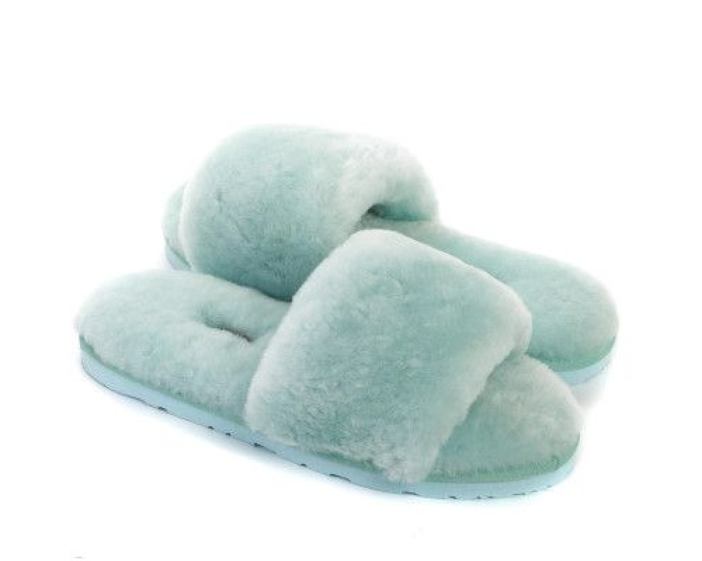 Купить UGG Fluff Slide Slippers Lake Blue
