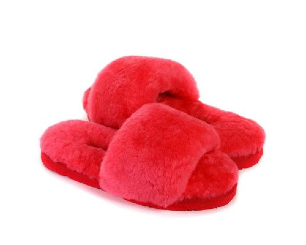 Купить UGG Fluff Slide Slippers Watermelonred