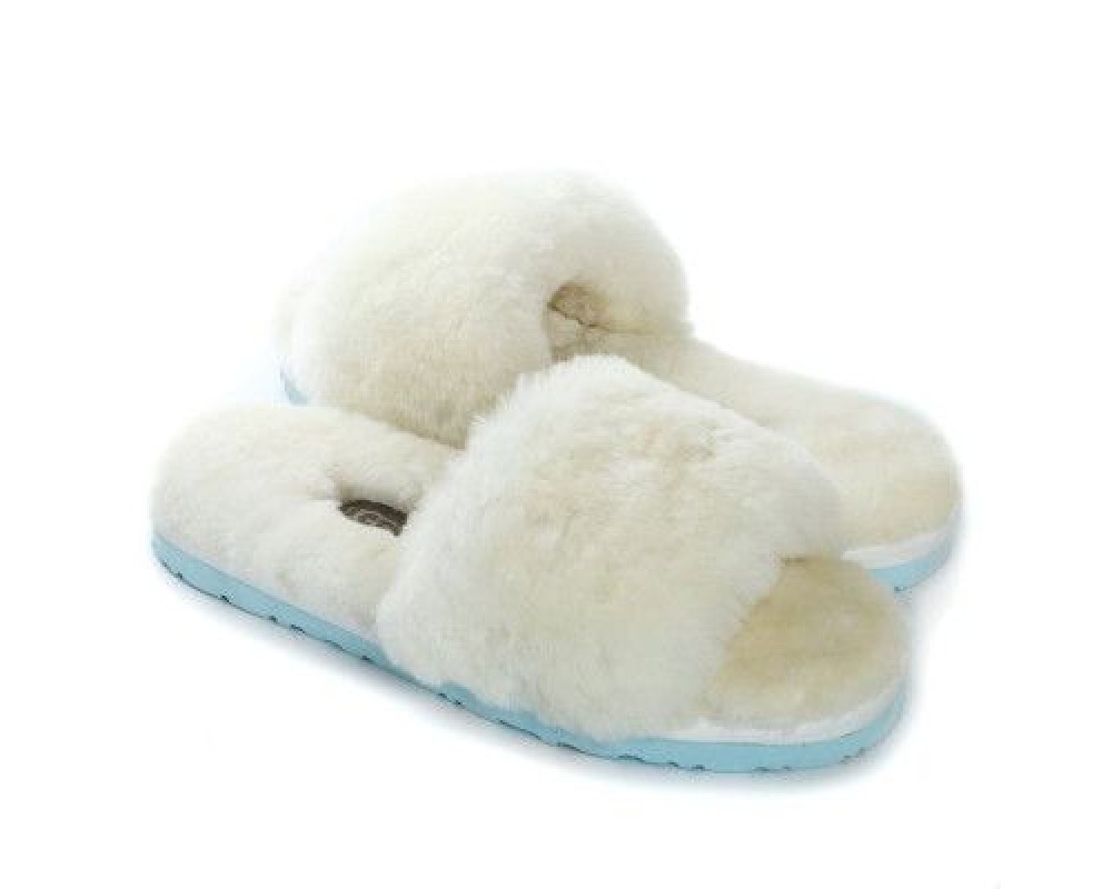 Купить UGG Fluff Slide Slippers White