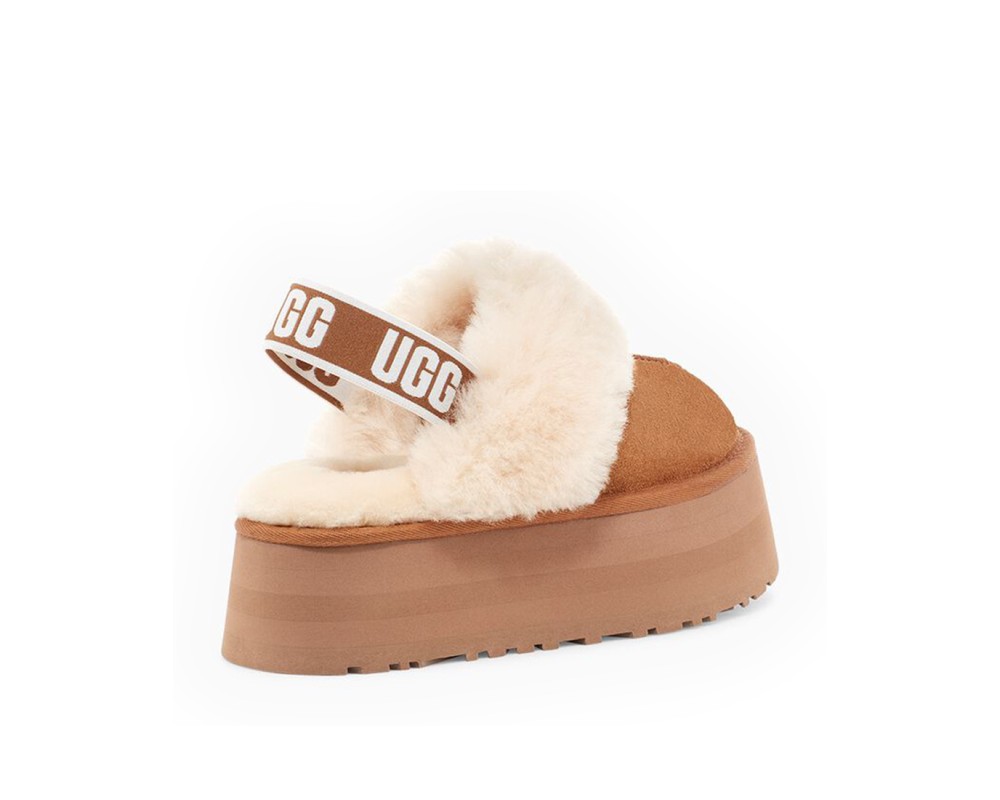Купить UGG Funkette Suede Platform Chestnut