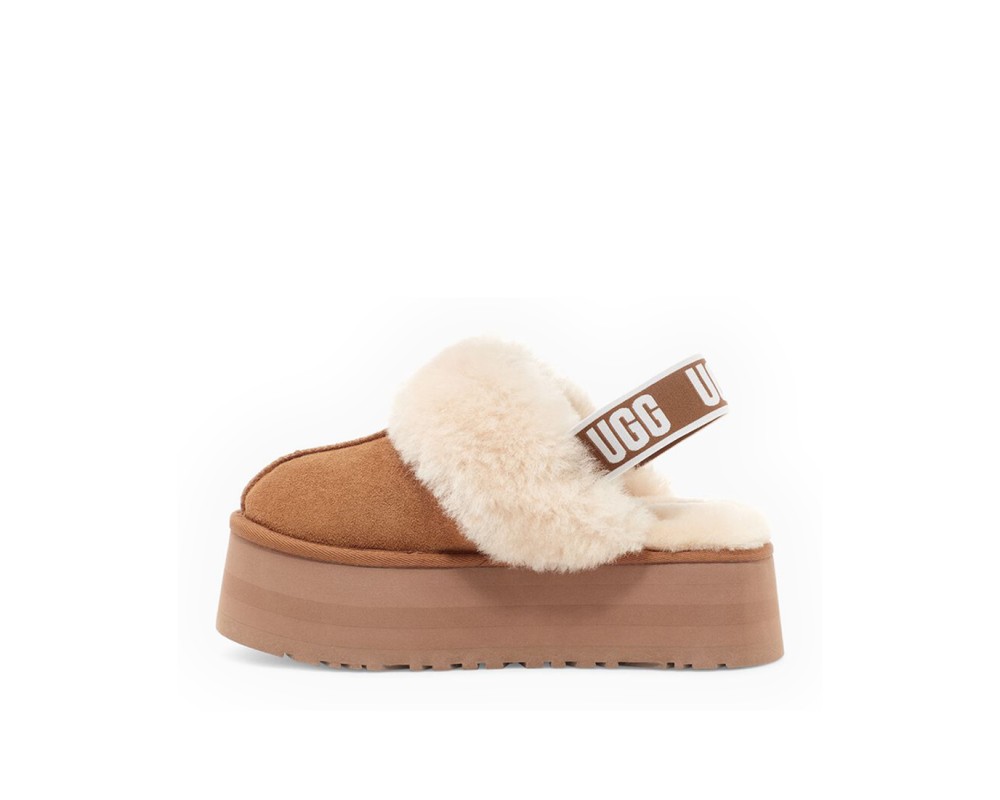 Купить UGG Funkette Suede Platform Chestnut