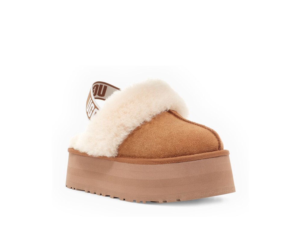 Купить UGG Funkette Suede Platform Chestnut