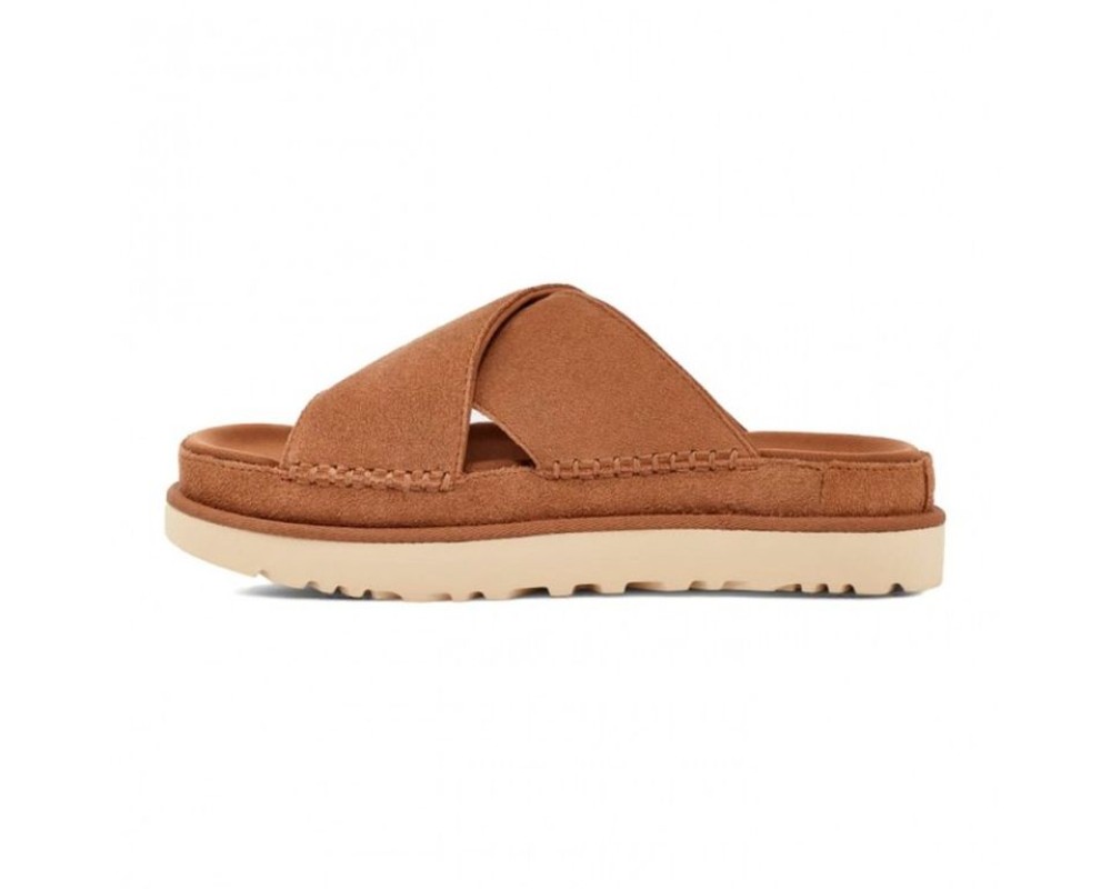 Купить UGG Goldenstar Cross Slide - Chestnut
