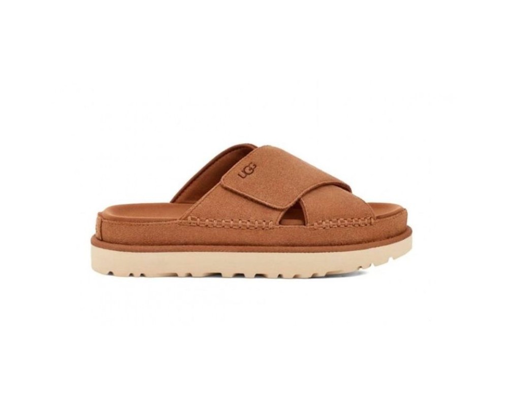 Купить UGG Goldenstar Cross Slide - Chestnut