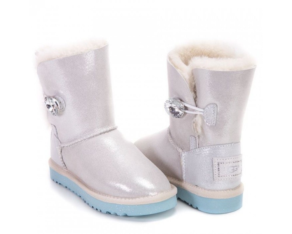 Купить UGG Kids Bailey Button I Do White