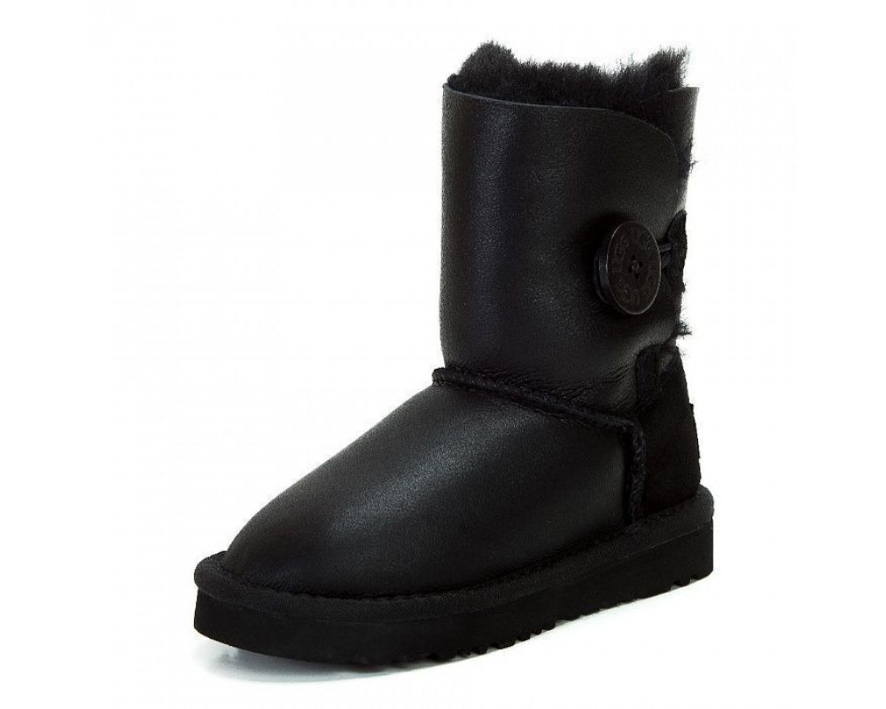 Купить UGG Kids Bailey Button Metallic Black