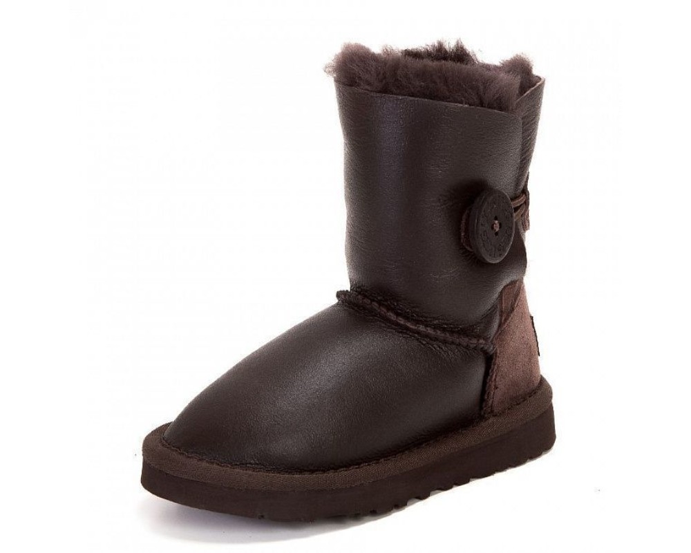 Купить UGG Kids Bailey Button Metallic Chocolate