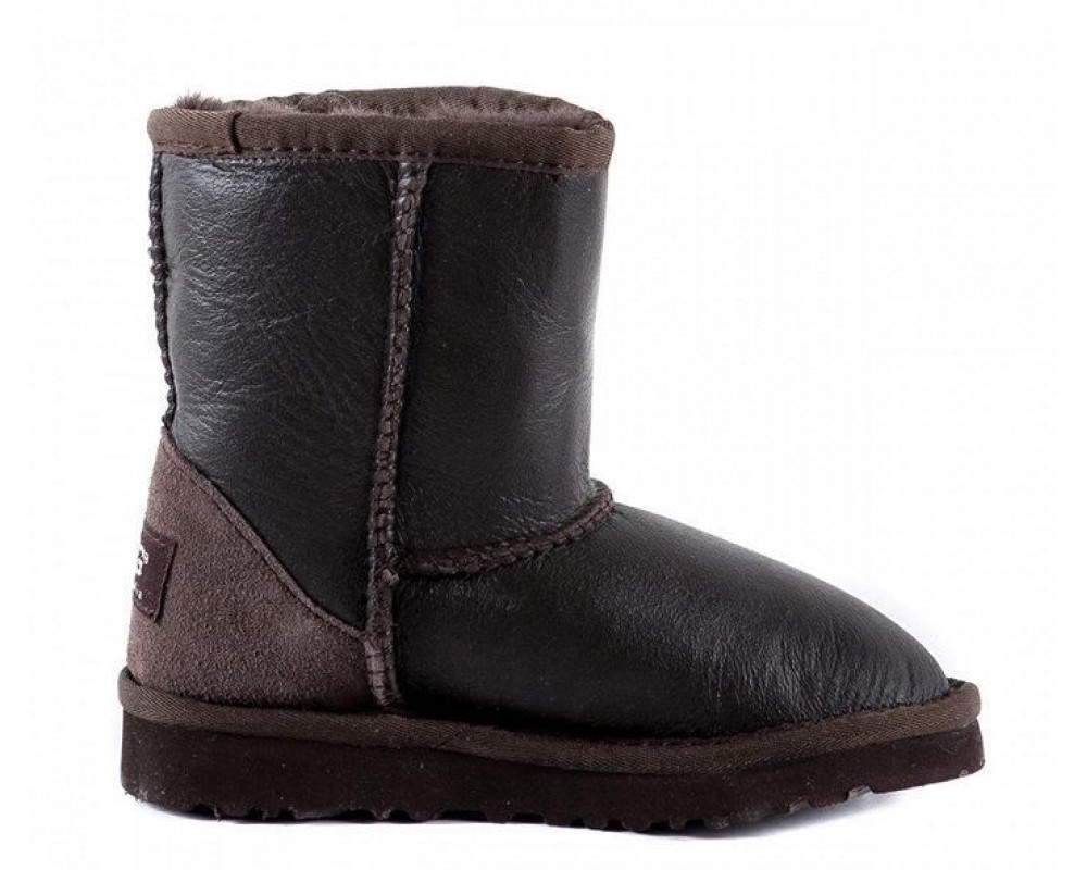 Купить UGG Kids Classic Short Metallic Chocolate
