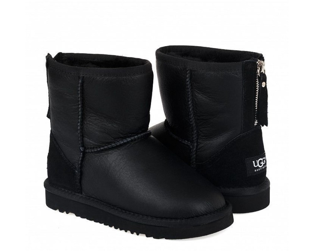 Купить UGG Kids Zip Metallic Black