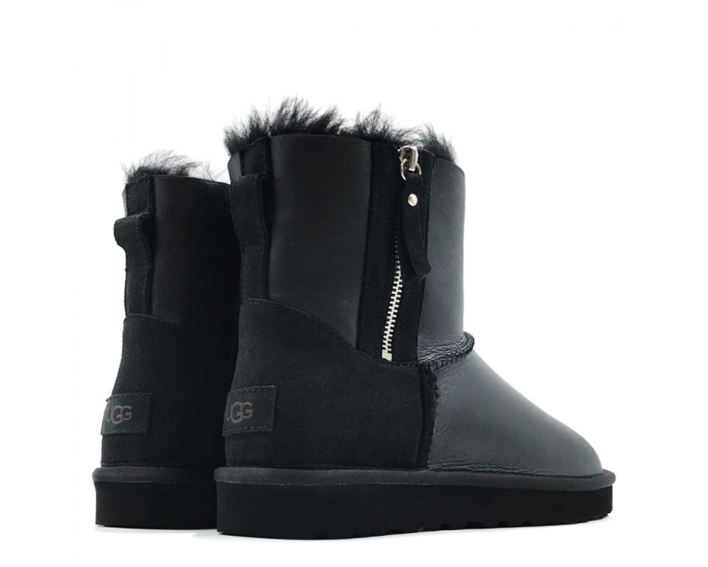 Купить UGG Mens Classic Mini Double Zip Metallic Black