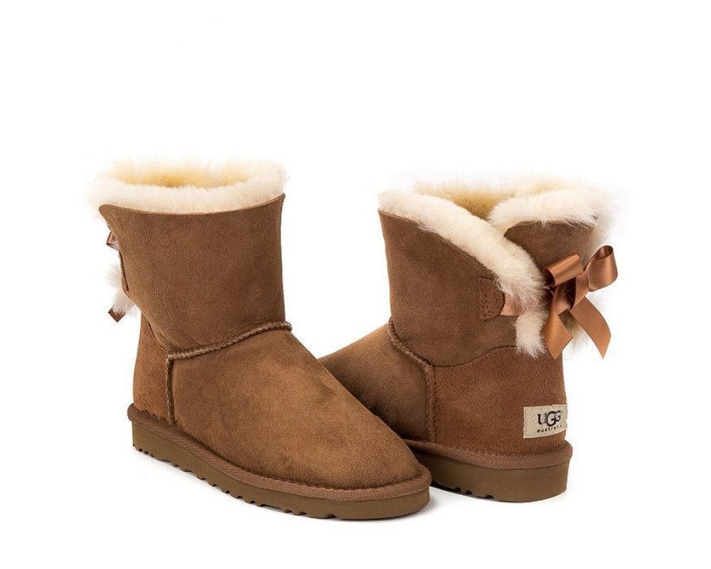 Купить UGG Bailey Bow Mini Chestnut