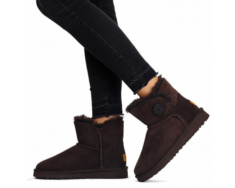 Купить UGG Mini Bailey Button II Chocolate