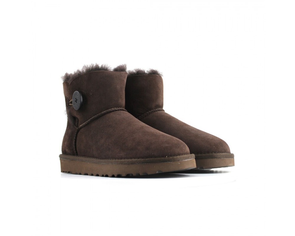 Купить UGG Mini Bailey Button II Chocolate