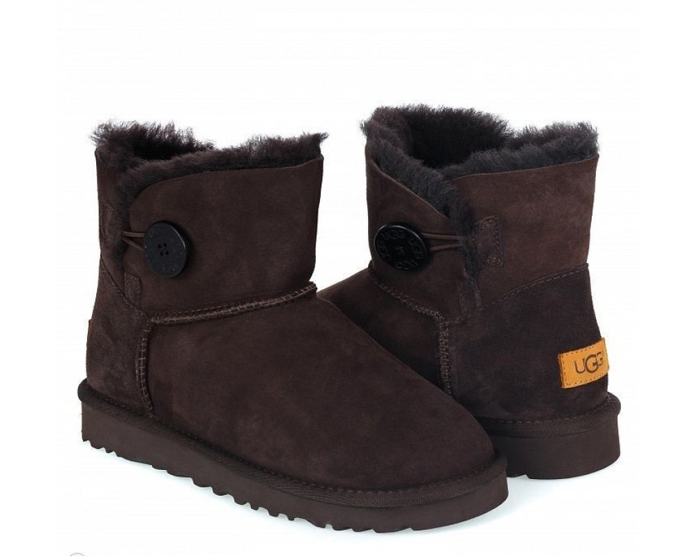 Купить UGG Mini Bailey Button II Chocolate