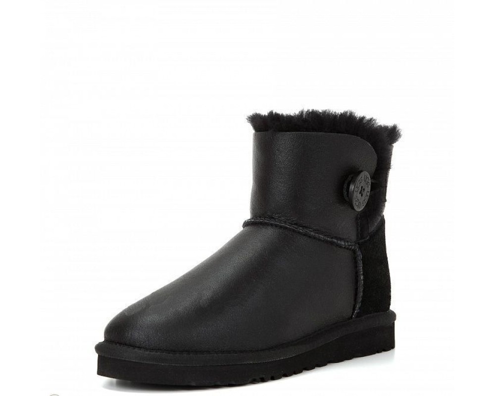 Купить UGG Mini Bailey Button Metallic Black