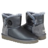 Купить UGG Mini Bailey Button Metallic Grey