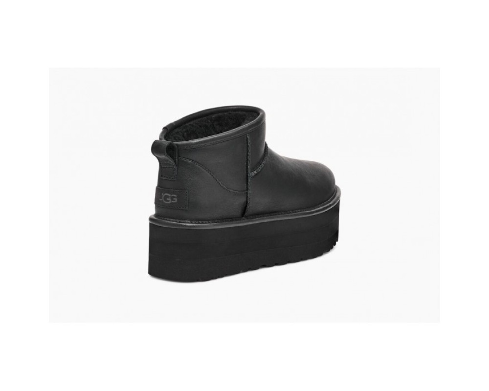 Купить UGG Classic Ultra Mini Platform Black Leather
