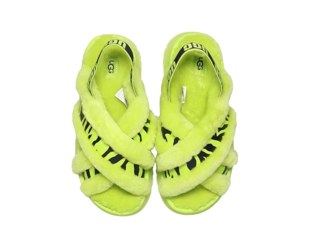 Купить UGG W Disco Cross Slide Animalia Key Lime