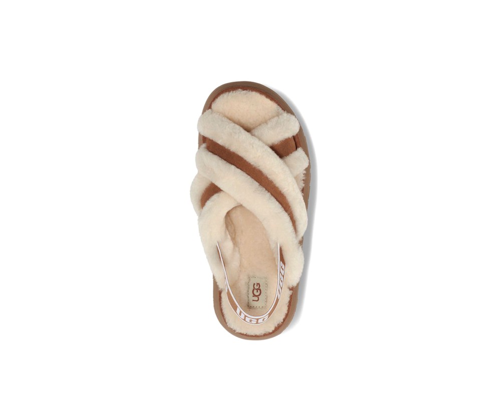Купить UGG W Disco Cross Slide Chestnut