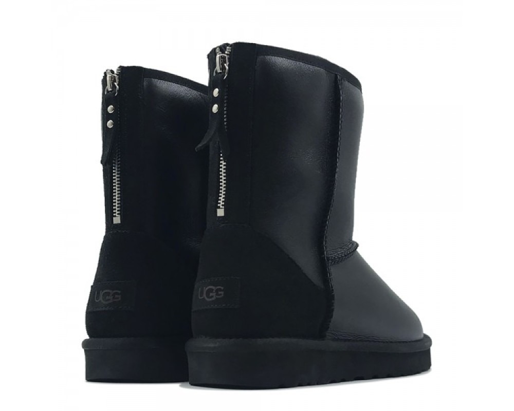 Купить UGG Mens Classic Short Zip Metallic Black