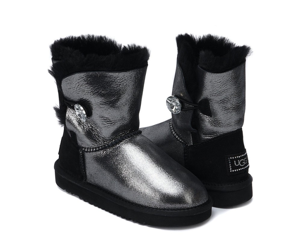 Купить UGG Kids Bailey Button I Do Black