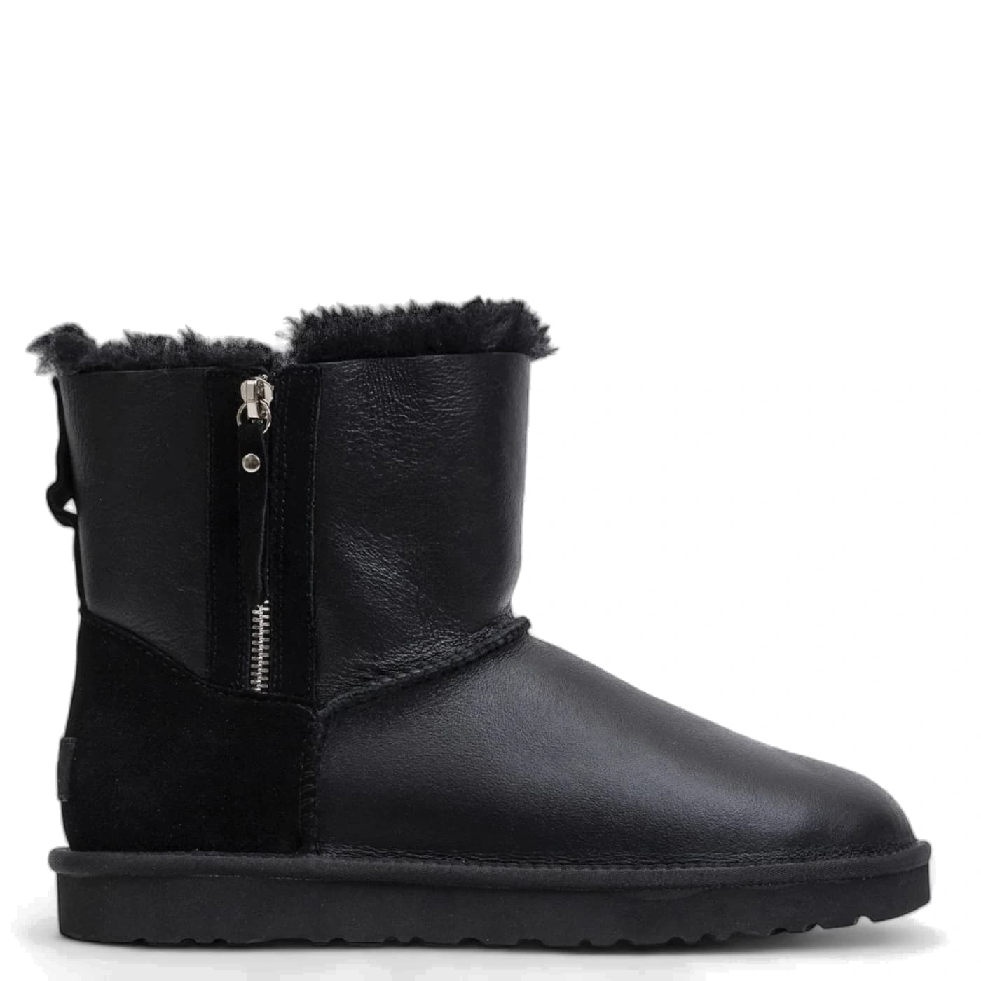 UGG Mens Classic Mini Double Zip Metallic - Black