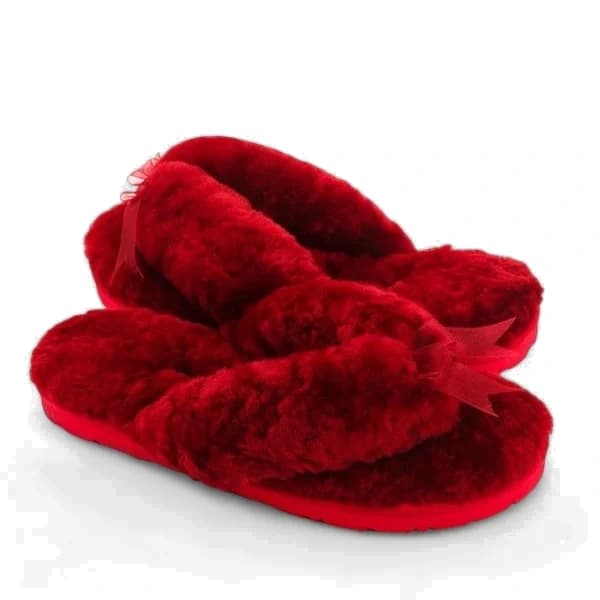 UGG Fluff Flip Flop - Bordo — фото 1