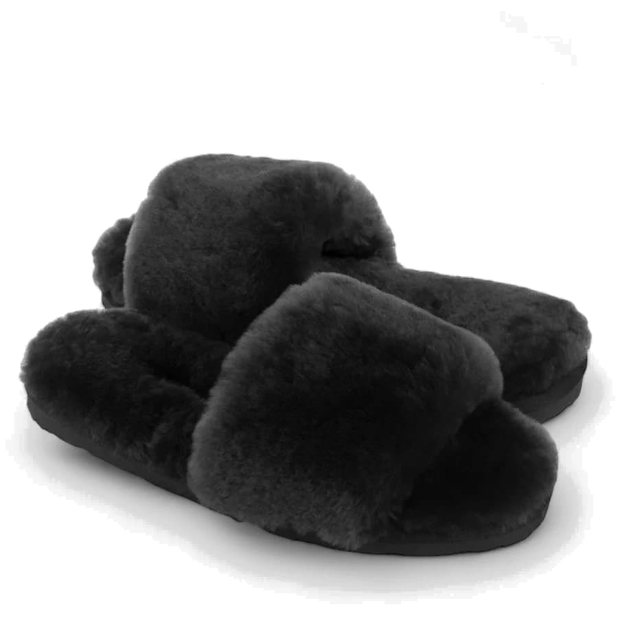 UGG Fluff Slides - Black — фото 1