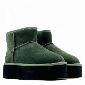 Classic Mini Platform Boot - Dark Green