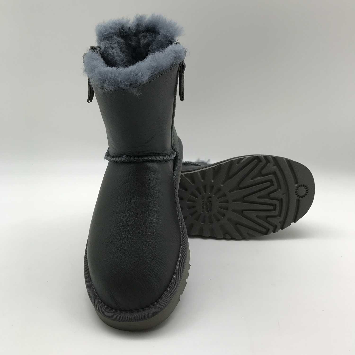 UGG Mini Double Zip Metallic Grey