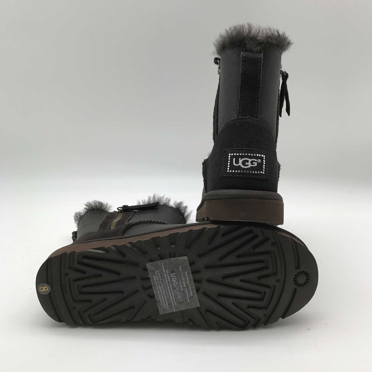 UGG Mini Double Zip Metallic Chocolate