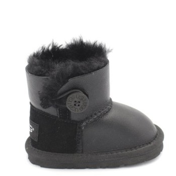 UGG Kids Mini Bailey Button Metallic Black