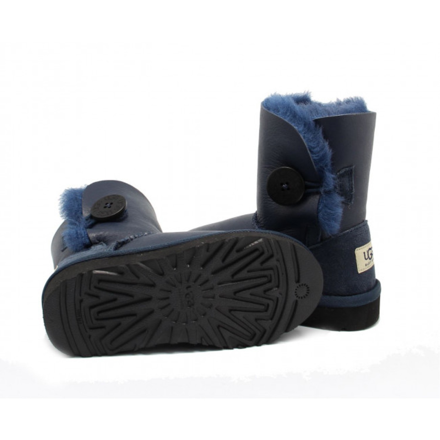 KIDS Bailey Button Metallic Navy