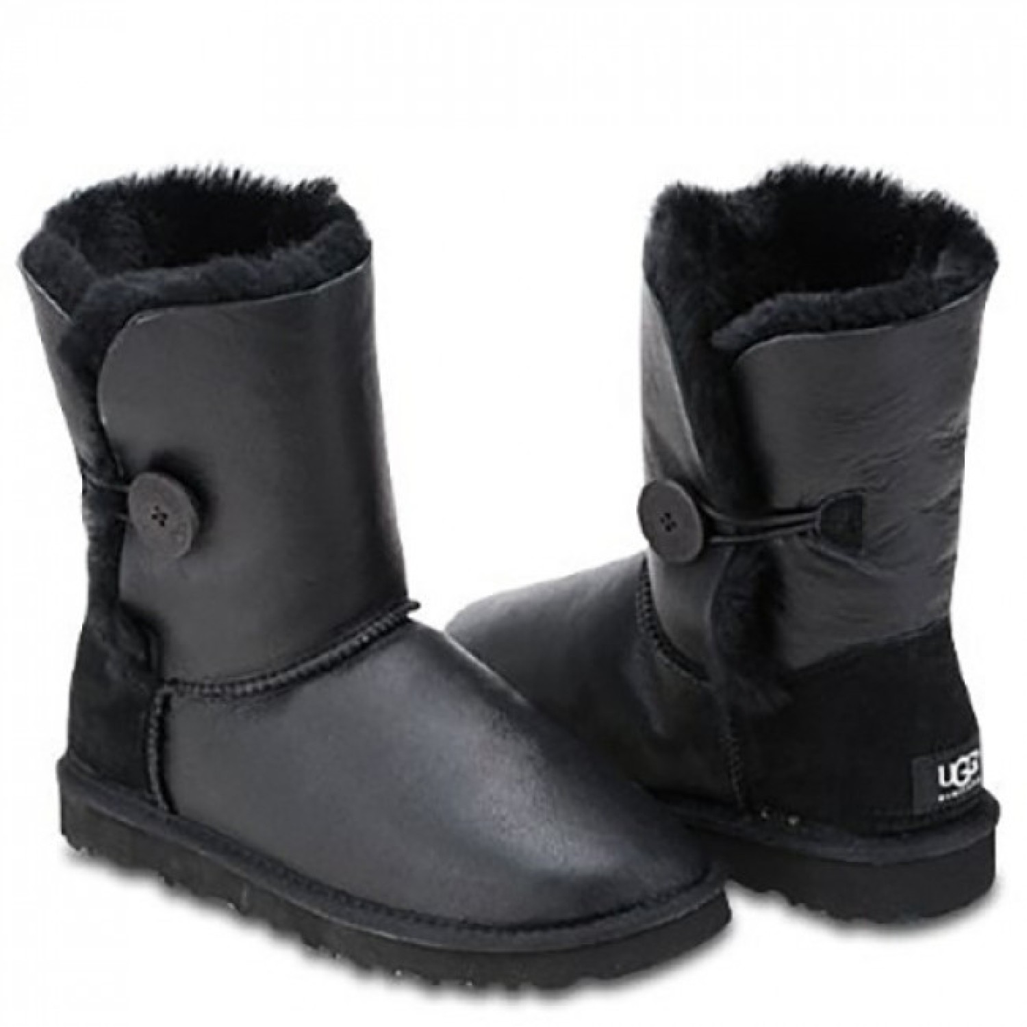 KIDS Bailey Button Metallic Black