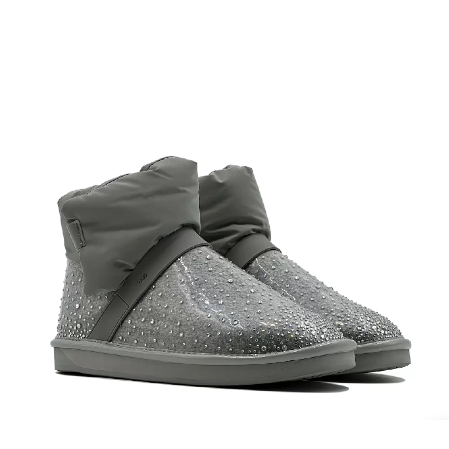 Ugg Clear Quilty Boot Bling Grey