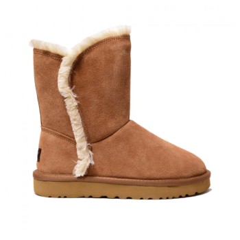 CLASSIC SHORT FLUFF HIGH-LOW CHESTNUT