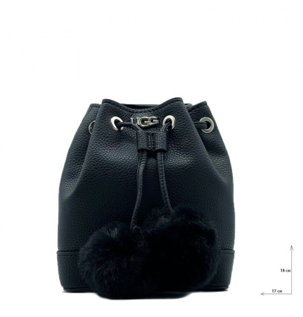 UGG Aaliyah Bucket Crossbody Pom Black