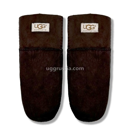 UGG Варежки Замшевые Женские Коричневые