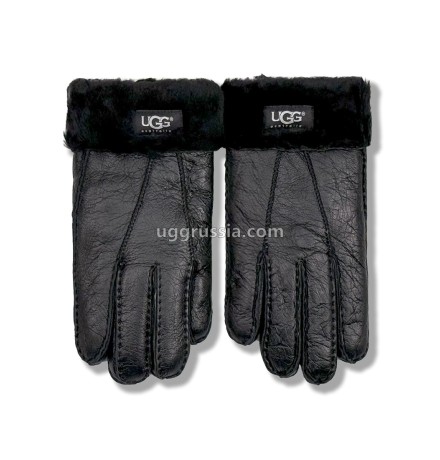 UGG Перчатки Кожаные Мужские Черные