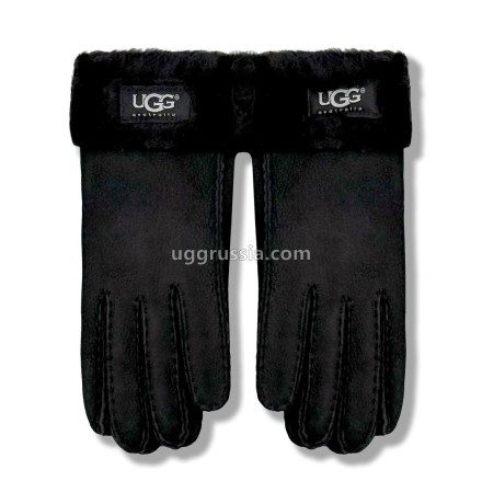 UGG Перчатки Замшевые Мужские Черные