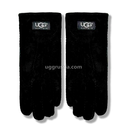 UGG Перчатки Замшевые Мужские Черные