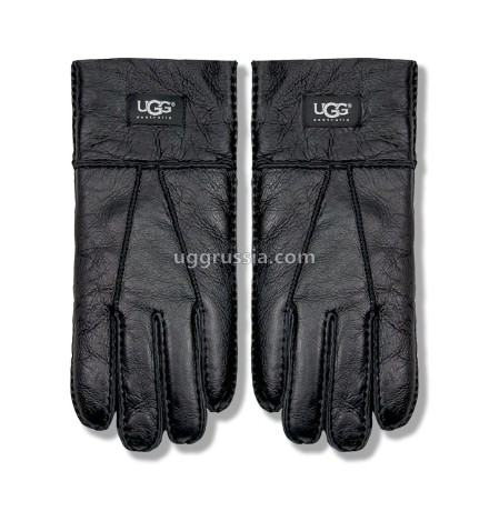 UGG Перчатки Кожаные Мужские Черные