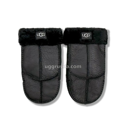 UGG Варежки Кожаные Мужские Черные
