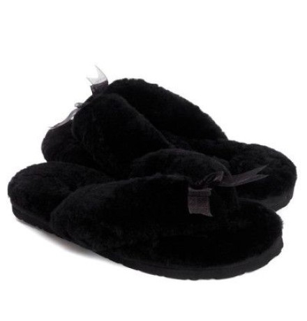 UGG Fluff Flip Flop II Black