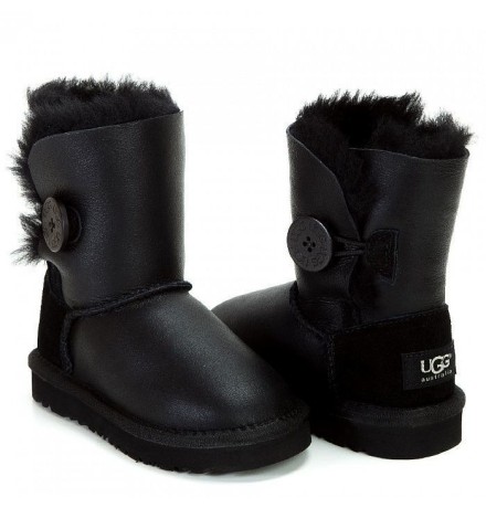 UGG Kids Bailey Button Metallic Black