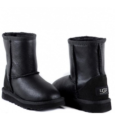 UGG Kids Classic Short Metallic Black