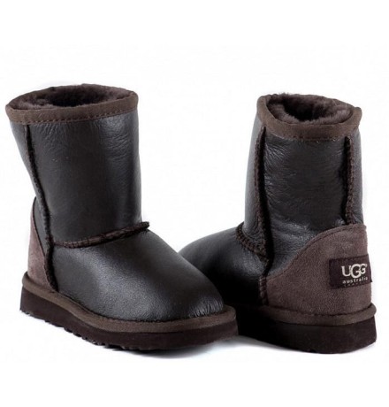 UGG Kids Classic Short Metallic Chocolate